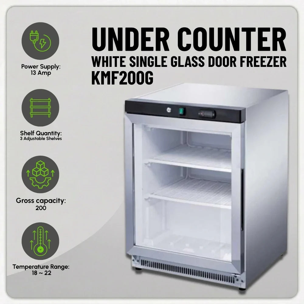 KMF200G Undercounter Glass Display Freezer