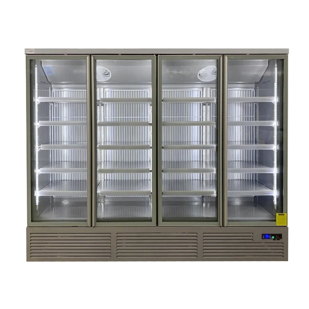 KMF3000 Four Door Grey Upright Display Freezer