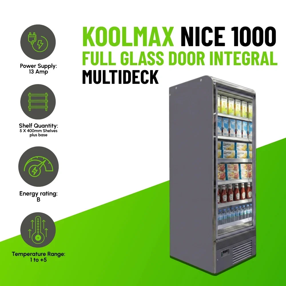 NICE 1000 Full Glass Door Integral Multideck Chiller