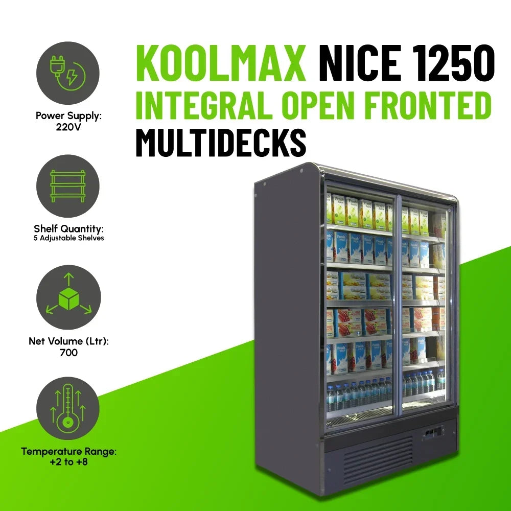 NICE 1250 Full Glass Door Integral Multideck Chiller