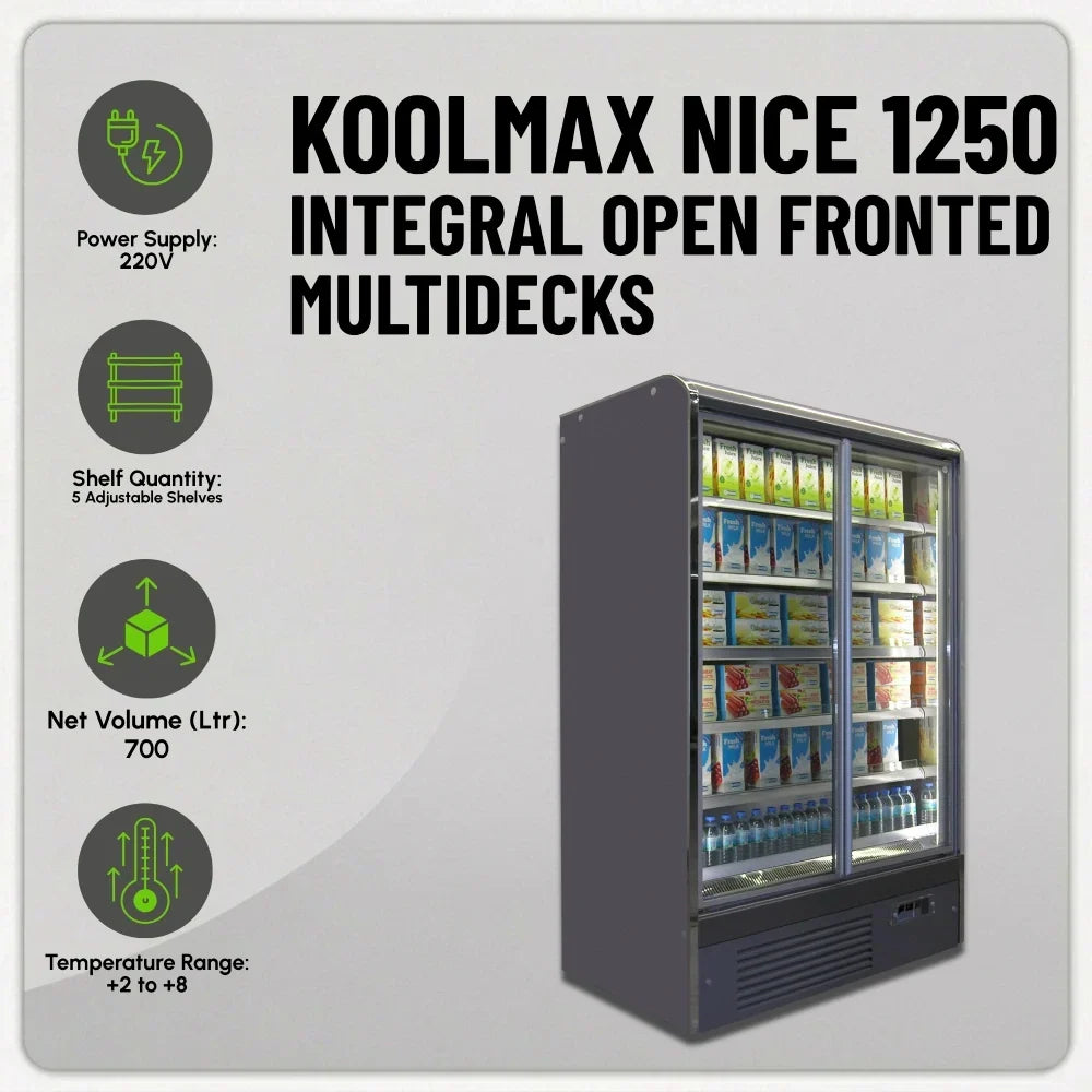 NICE 1250 Full Glass Door Integral Multideck Chiller