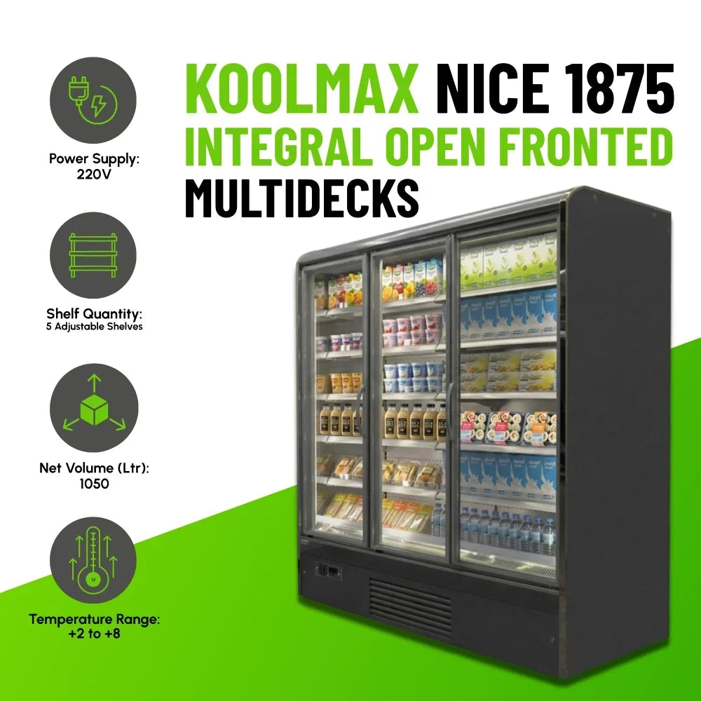 NICE 1875 Full Glass Door Integral Multideck Chiller