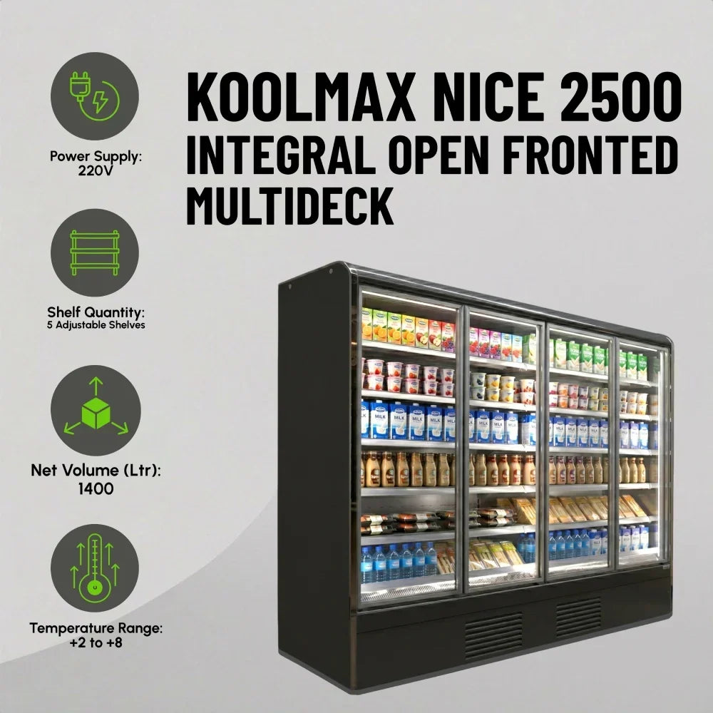 NICE 2500 Full Glass Door Integral Multideck Chiller