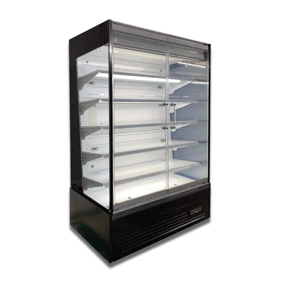 OASIS 1250 Front Glass Door Black Multideck